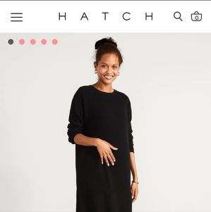 Hatch cozy waffle dress in black size 2
